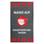  Hinweismatte / Schmutzfangmatte "Maske auf - Verantwortung tragen"  kaufen
