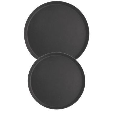  Tablett rund mit rutschhemmender Oberfläche schwarz  kaufen