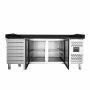  Pizzakühltisch BASE 800 - 2 Türen & 7 Schubladen + schwarzes Granit  kaufen