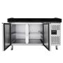  Pizzakühltisch / Pizzatisch BASE 800 schwarz - 2 Türen + Kühlaufsatz 7 x GN1/4  kaufen