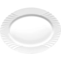  Opalglas "Ebro" Teller oval mit Fahne & Dekor 355 mm  kaufen