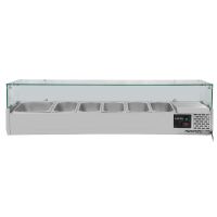  Kühlaufsatzvitrine EASY mit Glasabdeckung 5  xGN1/3 + 1xGN1/2 - 150 cm  kaufen
