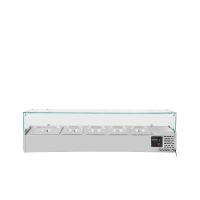  Kühlaufsatzvitrine EASY mit Glasabdeckung 4 x GN1/3 + 1xGN1/2 - 140 cm  kaufen