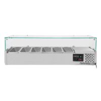  Kühlaufsatzvitrine EASY mit Glasabdeckung 6 x GN1/4 - 140 cm  kaufen
